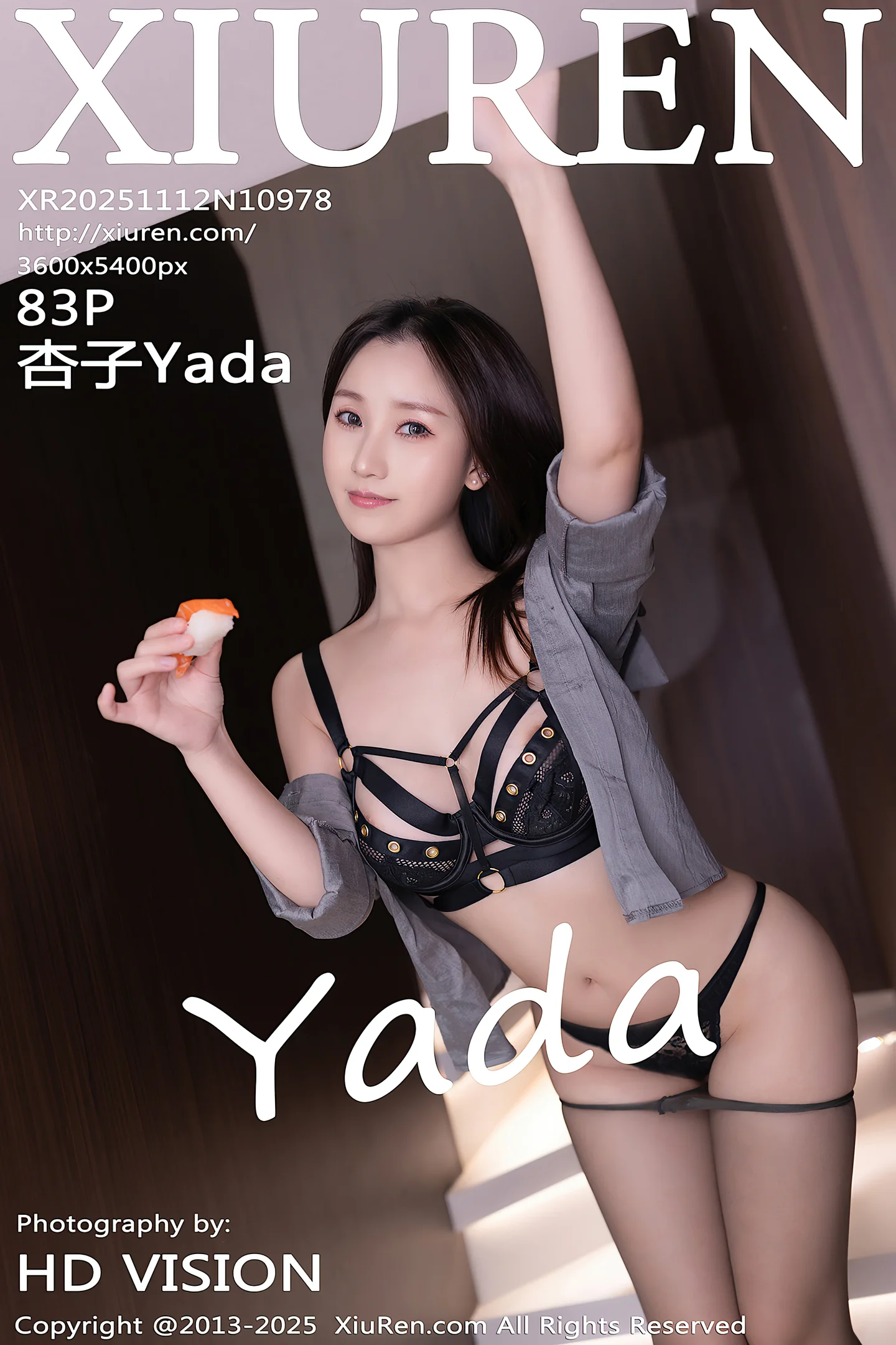 [XiuRen秀人网]No.10978_模特杏子Yada性感灰色衬衫露黑色情趣内衣秀曼妙身姿诱惑写真83P-秀人网 - XiuRen.Pro